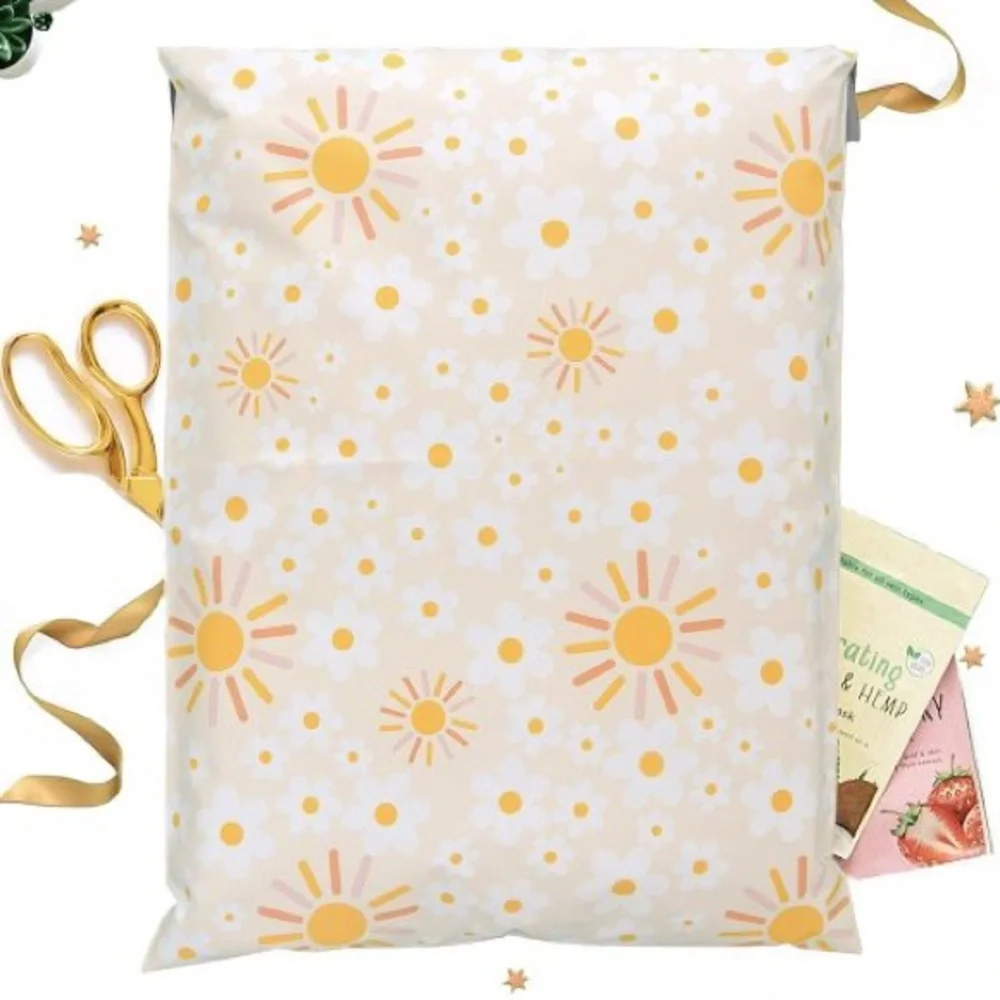 Daisies Poly Mailers 12x15.5 Pack of 25